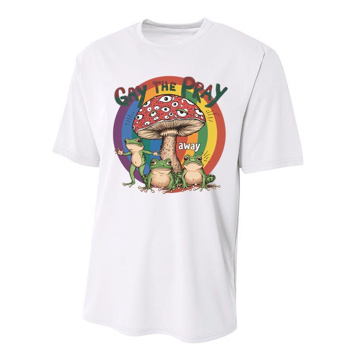 Gay The Pray Away Lgbt Frog Performance Sprint T-Shirt