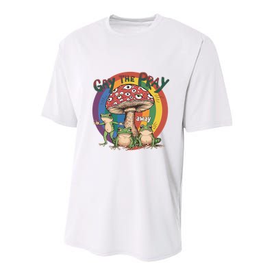 Gay The Pray Away Lgbt Frog Youth Performance Sprint T-Shirt