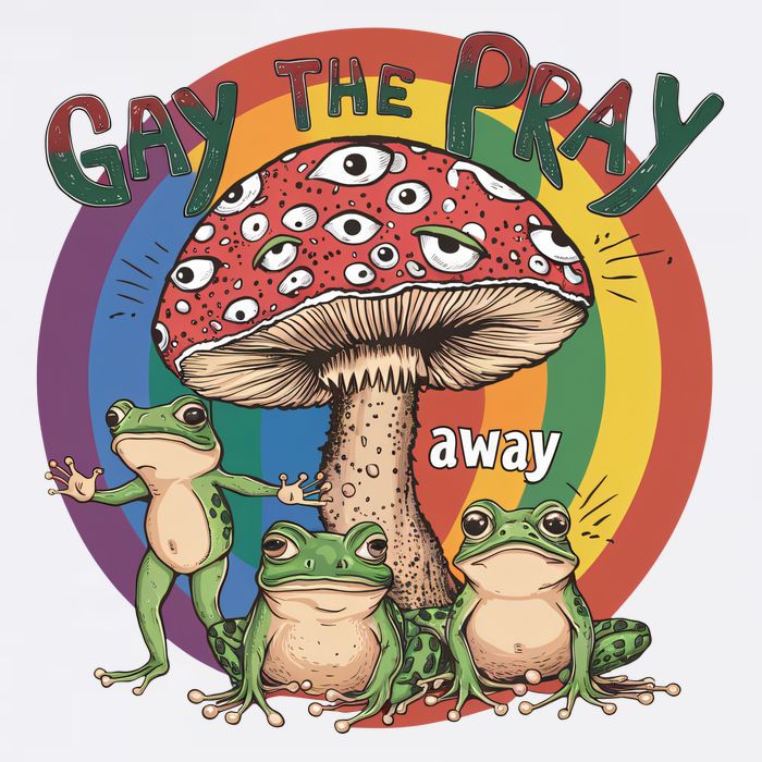 Gay The Pray Away Lgbt Frog Premium T-Shirt