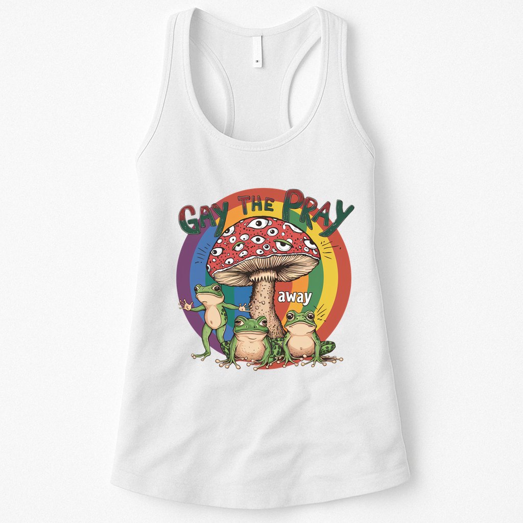 Gay The Pray Away Lgbt Frog Womens Tank Top