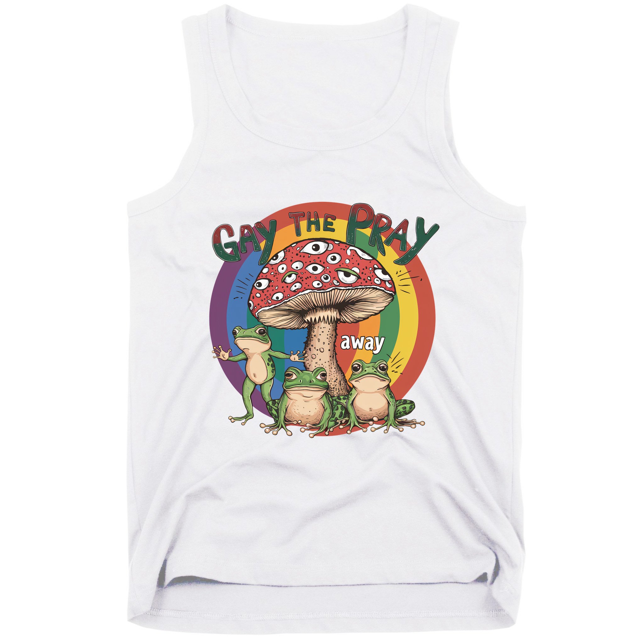 Gay The Pray Away Lgbt Frog Tank Top