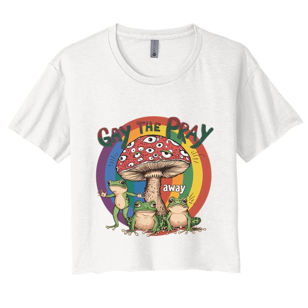 Gay The Pray Away Lgbt Frog Crop Top