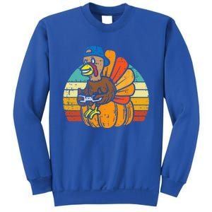 Gamer Turkey Pumpkin Retro Thanksgiving Video Games Funny Sweatshirt