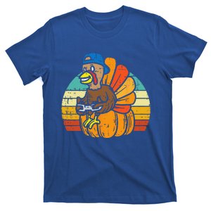 Gamer Turkey Pumpkin Retro Thanksgiving Video Games Funny T-Shirt