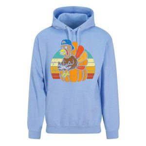 Gamer Turkey Pumpkin Retro Thanksgiving Video Games Funny Unisex Surf Hoodie