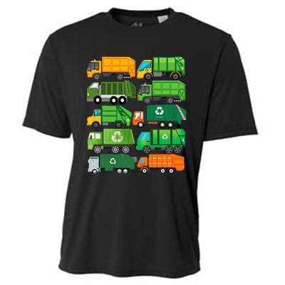 Garbage Truck Recycling Day Trash Waste Separation Birthday Cooling Performance Crew T-Shirt