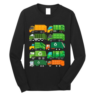 Garbage Truck Recycling Day Trash Waste Separation Birthday Long Sleeve Shirt