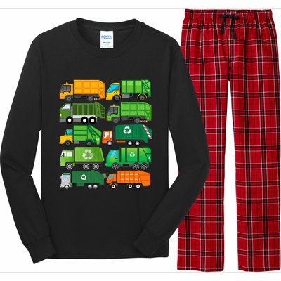 Garbage Truck Recycling Day Trash Waste Separation Birthday Long Sleeve Pajama Set