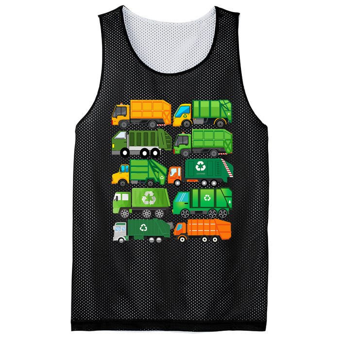 Garbage Truck Recycling Day Trash Waste Separation Birthday Mesh Reversible Basketball Jersey Tank