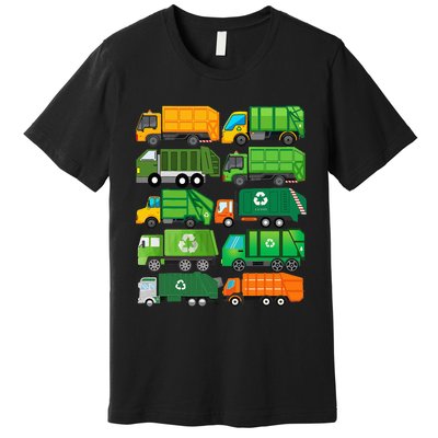 Garbage Truck Recycling Day Trash Waste Separation Birthday Premium T-Shirt