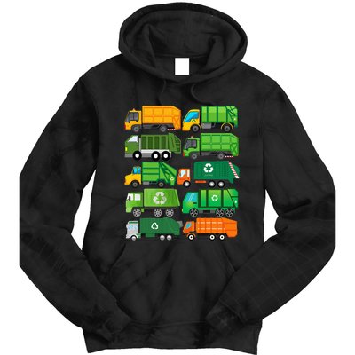 Garbage Truck Recycling Day Trash Waste Separation Birthday Tie Dye Hoodie