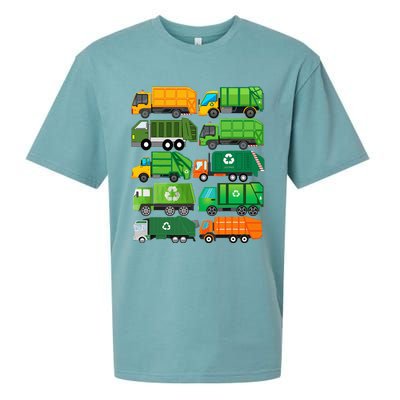 Garbage Truck Recycling Day Trash Waste Separation Birthday Sueded Cloud Jersey T-Shirt