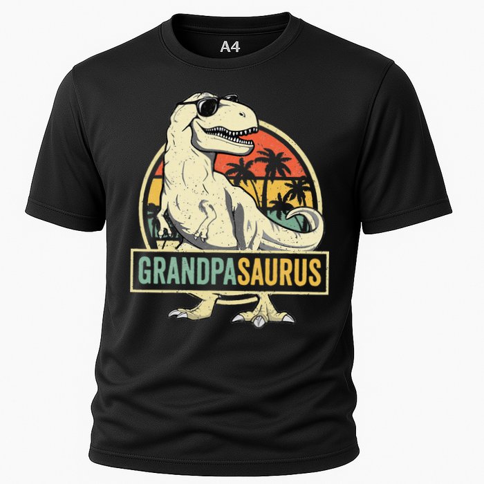 Grandpasaurus T Rex Dinosaur Grandpa Saurus Family Matching Cooling Performance Crew T-Shirt