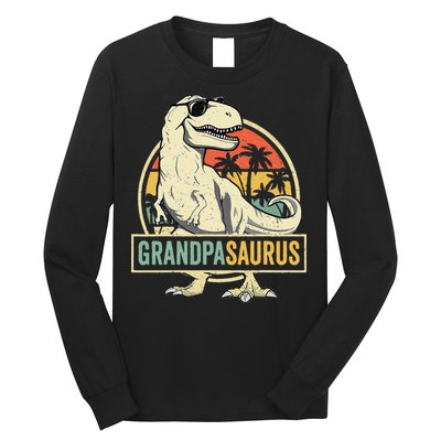 Grandpasaurus T Rex Dinosaur Grandpa Saurus Family Matching Long Sleeve Shirt