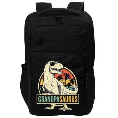 Grandpasaurus T Rex Dinosaur Grandpa Saurus Family Matching Impact Tech Backpack