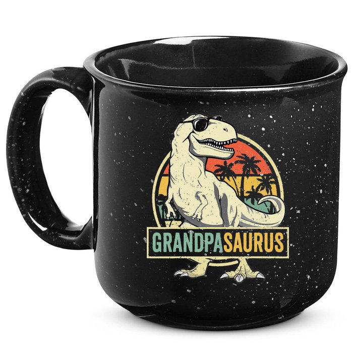 Grandpasaurus T Rex Dinosaur Grandpa Saurus Family Matching 15oz Campfire Ceramic Mug