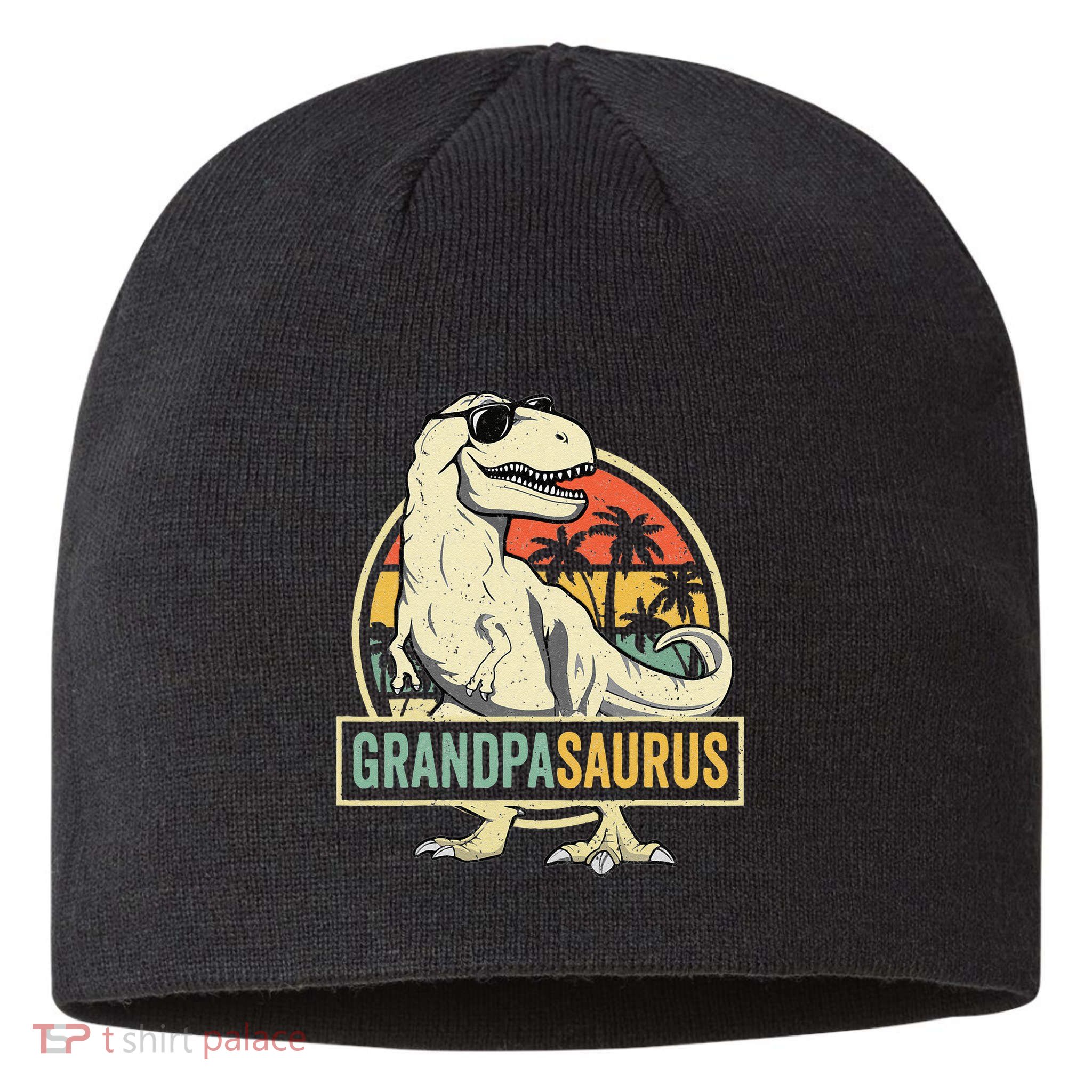 Grandpasaurus T Rex Dinosaur Grandpa Saurus Family Matching Sustainable Beanie