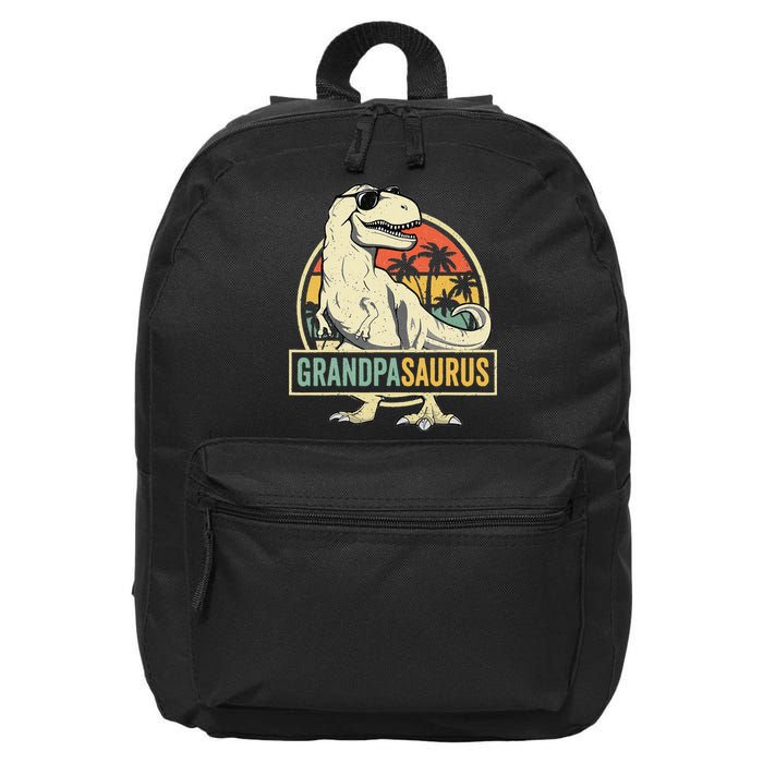 Grandpasaurus T Rex Dinosaur Grandpa Saurus Family Matching 16 in Basic Backpack