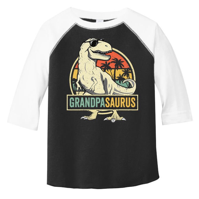 Grandpasaurus T Rex Dinosaur Grandpa Saurus Family Matching Toddler Fine Jersey T-Shirt