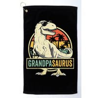 Grandpasaurus T Rex Dinosaur Grandpa Saurus Family Matching Golf Towel