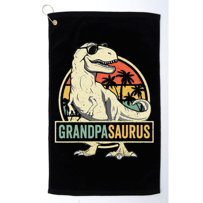 Grandpasaurus T Rex Dinosaur Grandpa Saurus Family Matching Golf Towel