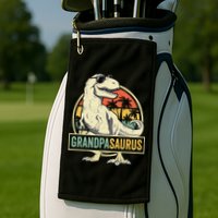 Grandpasaurus T Rex Dinosaur Grandpa Saurus Family Matching Golf Towel