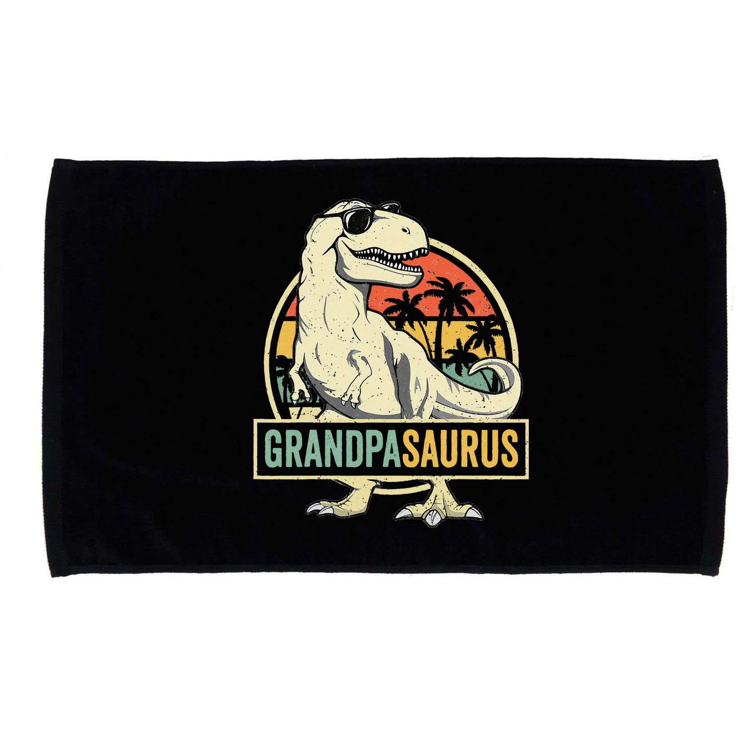 Grandpasaurus T Rex Dinosaur Grandpa Saurus Family Matching Microfiber Hand Towel