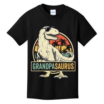 Grandpasaurus T Rex Dinosaur Grandpa Saurus Family Matching Kids T-Shirt
