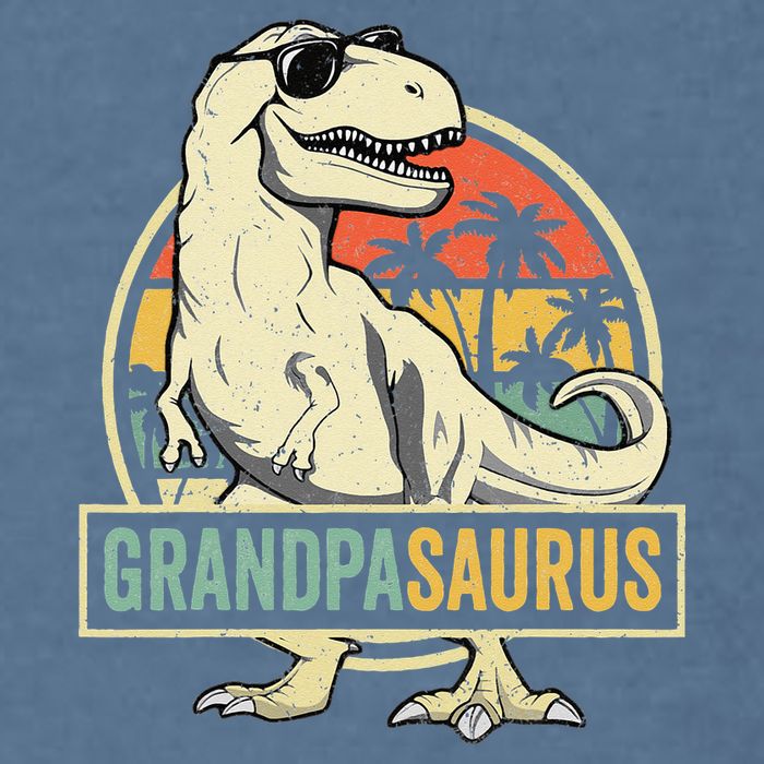 Grandpasaurus T Rex Dinosaur Grandpa Saurus Family Matching Garment-Dyed Sweatshirt