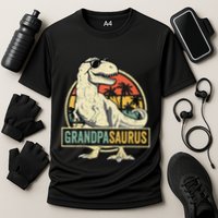 Grandpasaurus T Rex Dinosaur Grandpa Saurus Family Matching Performance Shirt