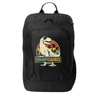 Grandpasaurus T Rex Dinosaur Grandpa Saurus Family Matching City Backpack