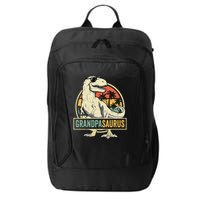 Grandpasaurus T Rex Dinosaur Grandpa Saurus Family Matching City Backpack