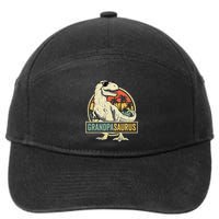 Grandpasaurus T Rex Dinosaur Grandpa Saurus Family Matching 7-Panel Snapback Hat