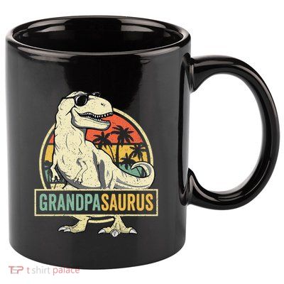 Grandpasaurus T Rex Dinosaur Grandpa Saurus Family Matching 11oz C Handle Ceramic Mug
