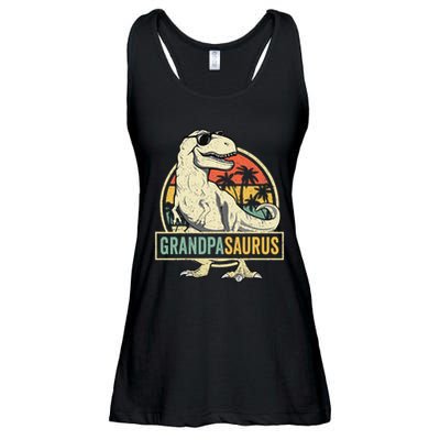 Grandpasaurus T Rex Dinosaur Grandpa Saurus Family Matching Ladies Essential Flowy Tank