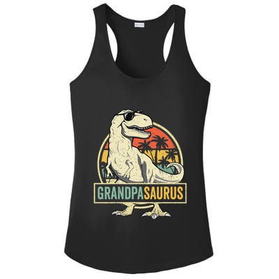 Grandpasaurus T Rex Dinosaur Grandpa Saurus Family Matching Ladies PosiCharge Competitor Racerback Tank