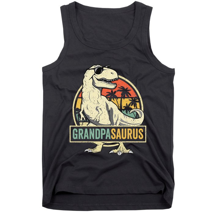 Grandpasaurus T Rex Dinosaur Grandpa Saurus Family Matching Tank Top