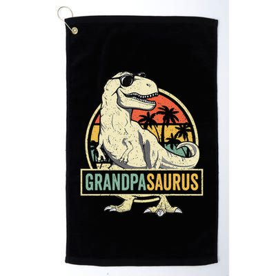 Grandpasaurus T Rex Dinosaur Grandpa Saurus Family Matching Golf Towel
