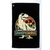 Grandpasaurus T Rex Dinosaur Grandpa Saurus Family Matching Golf Towel