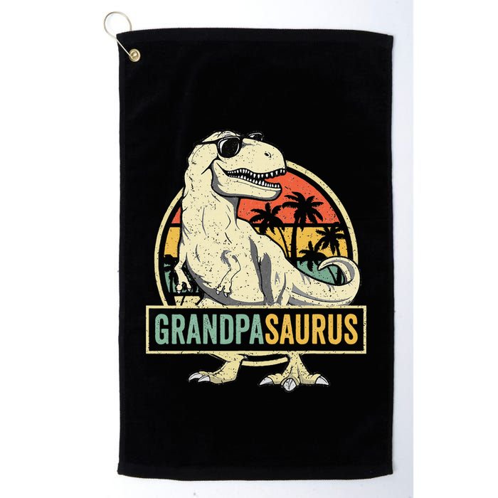 Grandpasaurus T Rex Dinosaur Grandpa Saurus Family Matching Golf Towel