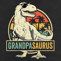 Grandpasaurus T Rex Dinosaur Grandpa Saurus Family Matching Golf Towel
