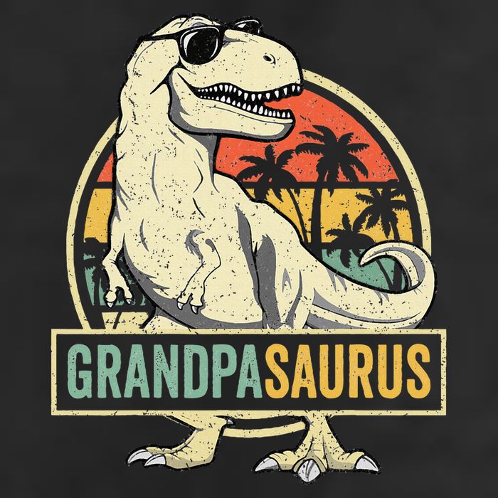 Grandpasaurus T Rex Dinosaur Grandpa Saurus Family Matching Golf Towel