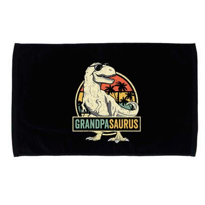 Grandpasaurus T Rex Dinosaur Grandpa Saurus Family Matching Microfiber Hand Towel