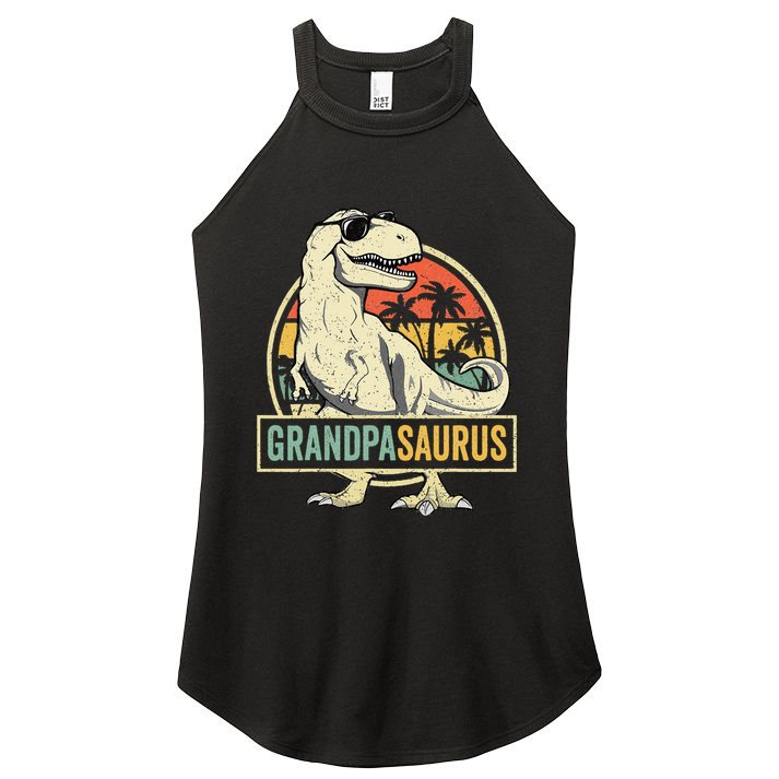Grandpasaurus T Rex Dinosaur Grandpa Saurus Family Matching Women's Perfect Tri Rocker Tank