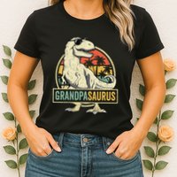 Grandpasaurus T Rex Dinosaur Grandpa Saurus Family Matching Womens T-Shirt