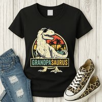 Grandpasaurus T Rex Dinosaur Grandpa Saurus Family Matching Womens T-Shirt