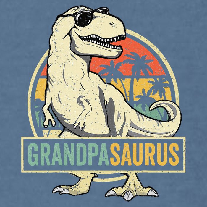 Grandpasaurus T Rex Dinosaur Grandpa Saurus Family Matching Garment-Dyed Sweatshirt