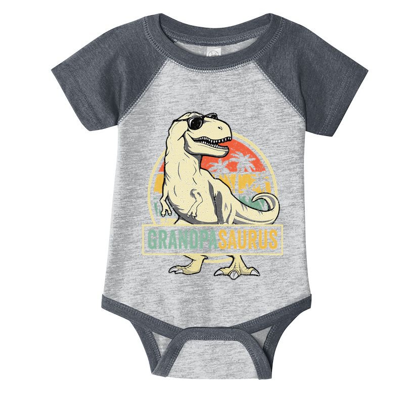 Grandpasaurus T Rex Dinosaur Grandpa Saurus Family Matching Infant Baby Jersey Bodysuit