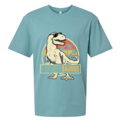 Grandpasaurus T Rex Dinosaur Grandpa Saurus Family Matching Sueded Cloud Jersey T-Shirt