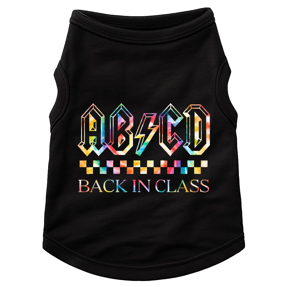 Girls Teachers Rock Back To School ABCD Back In Class Doggie Tank